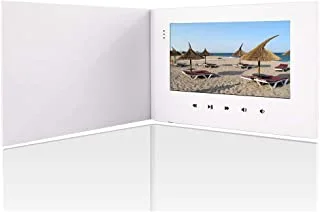 LUGULAKE 7 بطاقة فيديو LCD شاشة رقمية بطاقة معايدة إطار صور فيديو لعيد الميلاد والذكرى السنوية LL-VCARD-7