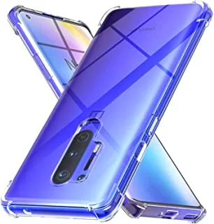 Soft TPU Rubber Silicone with 4 Corners Cover Case for OnePlus 8 Pro (Clear)