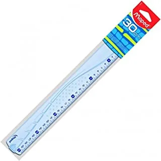 Ruler 30cm Geometric Flat