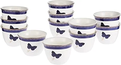 Harmony blue butterfly cawa cups - 12 pieces