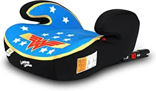 DC Comics Wonderwoman Kids Booster Seat – Arm Rest - ISOFIX Fitting –  Universally Fit – Wide Cushioned Base - Suitable from 4 years to 12 years (Group 2/3) (Official DC Comics Product)