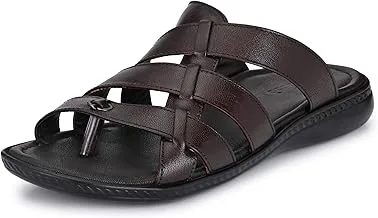 Burwood Men BWD 133 Leather Flip Flops Thong Sandals