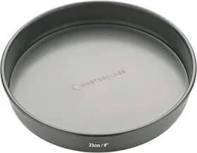 Masterclass Kcmchb27 23Cm Loose Based Sandwich Tin With Pfoa Free Non Stick, RobUSt 1mm Thick Carbon Steel, 9 Inch Round Cake Pan, Black