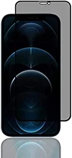 Al-HuTrusHi واقي شاشة للخصوصية لهاتف iPhone 12 Pro ، [3D Touch] مضاد للتجسس 9H زجاج مقوى ، واقي شاشة بغطاء كامل مضاد لبصمات الأصابع (أسود)