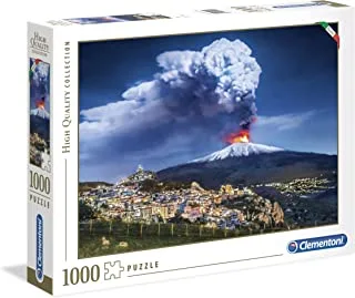 Clementoni Puzzle Mount Etna 1000 Pieces (69 x 50 cm), Suitable for Home Decor, Adults Puzzle from 14 Years