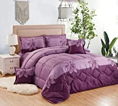 Moon Medium Filling Comforter Set, 4Pcs, Single Size, Mrhx-008, Light Purple, Microfiber