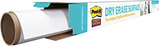 Post-it Dry Erase Whiteboard Surface 8 x 4 in (240 cm x 120 cm) | White Color | Sticker Whiteboard Film Surface for Walls, Doors, Tables and More | Removable | Easy Installation | 1 roll/pack