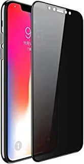 Privacy Screen Protector for iPhone X iPhone Xs, [3D Touch] Anti Spy 9H Tempered Glass, Edge to Edge Full Cover Screen Protector Anti-Fingerprint Full Coverage (Black)