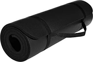 Strauss Extra Thick Yoga Mat with Carrying Strap
