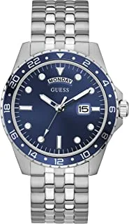 GUESS 44mm Stainless Steel Watch with Day & Date