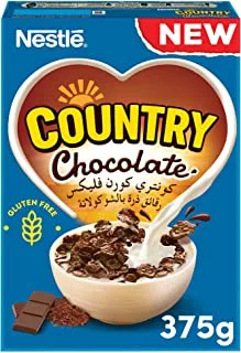 Nestlé Country Corn Flakes Chocolate Breakfast Cereal Pack 375g