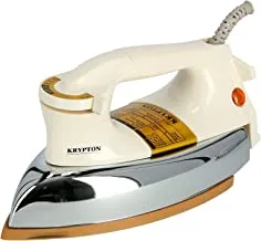 Krypton Automatic Dry Iron With Non-Stick Golden Teflon Soleplate & Adjustable Thermostat Control Indicator Light 2.1 kg 1200 W KNDI6032N-A White