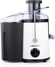 Lawazim Fruit Power Juicer Machine 500W Wide Feed Tupe Juice Extractor For Whole Fruit And Vegetable, Stainless Steel, Dual Speed - White, min 2 yrs warranty
