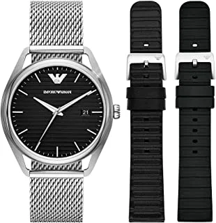 Emporio Armani Men Three-Hand Date, Stainless Steel Watch, Ar80055, One Size