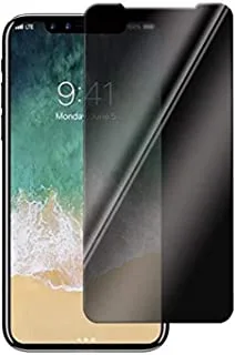 iPhone XR واقي شاشة زجاجي مقاوم للتجسس للخصوصية مقاس 6.1 بوصة لون أسود