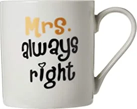 Shallow 400Ml Porcelain Tea Coffee Mug |Refreshing Quotes & Designs White