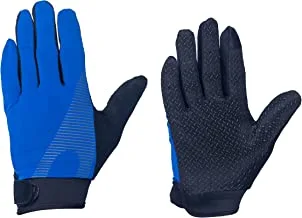 Mountain Gear Thin Touch Screen Gloves/Ice Silk Full Finger Gloves for Driving Blue & Black Medium