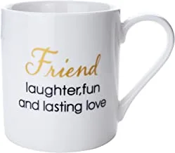 Shallow 350Ml Porcelain Tea Coffee Mug |Refreshing Quotes & Designs|White