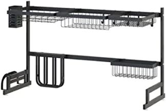 TOSCANA U Dish Drying Rack, Black 34x84x12cm