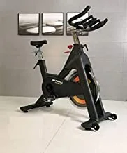 Marshal Fitness Hevay Duty Indoor Exercise Spinning Bike Cycling Spine Bike Cardio Workout Driven Flywheel Cycling Adjustable Handlebars Seat Resistance Digital Monitor-MFK-1625M…