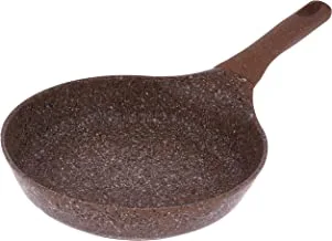 Al Saif Non-Stick Aluminum Open Fry Pan Size: 26CM, Color: Coffee Granite
