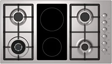 Mastergas 90 cm Gas Hob with 4 Cooking Burner and 2 Electric Burner| Model No H92GVCX with 2 Years Warranty