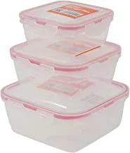 3-Pieces Plastic Airtight Container Storage Box Set