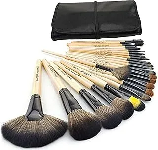 COOLBABY Professional Cosmetic Brush Set With Folding Bag Cream