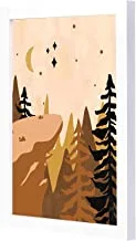 Lowha Nature Poster 9 Wooden Framed Wall Art Painting, 23 cm Length x 33 cm Width x 2 cm Height, White