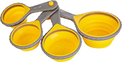 Harmony Set of 4 Measuring Cups Yellow And Gray Color