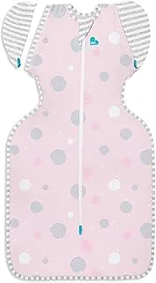 Love To Dream Swaddle Blanket. Baby Essentials For 2-12 Months Girls And Boys. 0.2 Tog Transitional Baby Sleeping Bag With Arms, Provides Comfortable And Quiet Sleep. Cotton Fabric. (Pink, M)