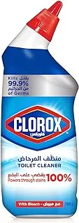 Clorox Original Toilet Bowl Cleaner With Bleach, Kills 99.9% Germs And VirUses, Stain Removal, 709Ml