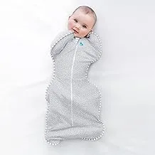 Love To Dream Swaddle Blanket. Baby Essentials For 2-12 Months Girls And Boys. 1.0 TOG Transitional Baby Sleeping Bag With Arms, Provides Comfortable And Quiet Sleep. Bamboo Fabric. (Grey Dot, L)