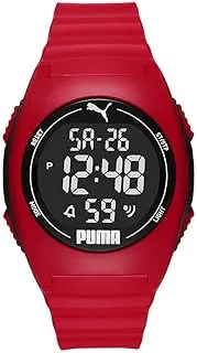 Unisex Puma 4 Lcd, Red-Tone Plastic Watch, P6014