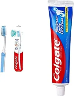 1 Colgate Slim Soft ToothBRush - 1Pk + 1 Colgate Maximum Cavity Protection Great Regular Flavour Toothpaste, 120ml- 2 Pack