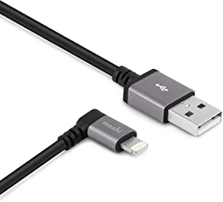 Moshi Lightning To USb Cable With 90-Degree Connector Black Black