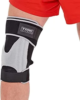 York fitness adjustable stabalized knee support - 6640, black one size