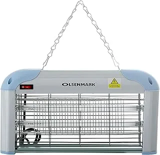 Olsenmark 30W Fly & Insect Killer - Powerful Fly Zapper 2X15W Uv Light Tube - Electric Bug Zapper, Insect Killer, Fly Killer, Wasp Killer - Insect Killing Mesh Grid