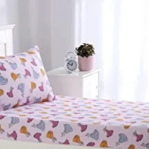 ديزني برينسيس - طقم سرير قطعتين (شرشف محكم و 2 غطاء وسادة) | مقاسات 120 × 200 سم ، مفروشات الأطفال | مقاومة للبهتان ، فائقة النعومة (منتج ديزني الرسمي)