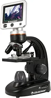 Celestron LCD Digital Microscope II Biological Microscope with a Built-In 5MP Digital Camera Adjustable Mechanical Stage–Carrying Case and 1GB Micro SD Card