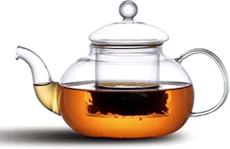 إبريق شاي زجاجي مع فلتر من كوزين آرت ، سعة 850 مل