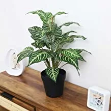 YATAI Artificial Mini Plant – Plastic Plant With Black Pot – Plants For Home Decor – Artificial Tree Outdoor – Fake Plants For Balcony – Indoor Plants – Artificial Plants Outdoor (Light Green)