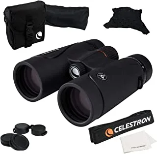Celestron TrailSeeker 8x42 Binoculars Fully Multi-Coated Optics Binoculars for Adults Phase and Dielectric Coated BaK-4 Prisms Waterproof & Fogproof Rubber Armored 6.5 Feet Close Focus