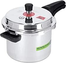 Royalford Pressure Cooker Induction Base Heavy-Duty Aluminium With Lid Durable Handles Ideal For Small To Medium Households Saves Energy, Create Delicious, Silver, 3L, RF9750