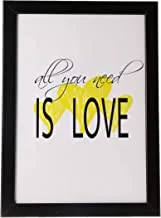 All You Need Is Love Art Wall Print With Wood Frame