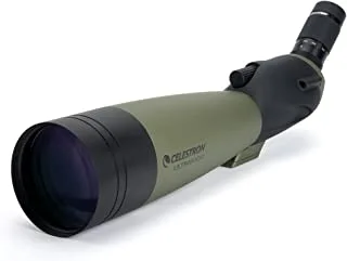 Celestron Ultima 100 Angled Spotting Scope 22-66x Zoom Eyepiece Multi-coated Optics for Bird Watching Wildlife Scenery and Hunting Waterproof & Fogproof– Includes Soft Carrying Case