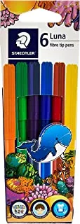 6-Piece Luna Fibre-Tip Pen Set Multicolour