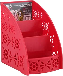 Q-Lux Multibox Mini Organizer For Office, School, Home Supplies, Storage Holder, High Capacity L-00687 - Red