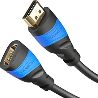 KabelDirekt – كابل استطالة HDMI – 4 م (متوافق مع HDMI 2.0a/b 2.0,و1.4a، ودقة عالية فائقة 4 ك، ثلاثية الأبعاد، دقة عالية كاملة، 3D، وHDR، وARC، وسرعة عالية مع إيثرنت، PS4, XBOX, HDTV) – TOP Series