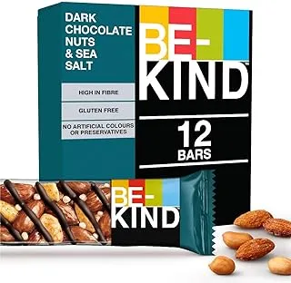 Be-Kind Dark Chocolate Nuts and Sea Salt Nut Bar, 40gx12 - Pack of 1